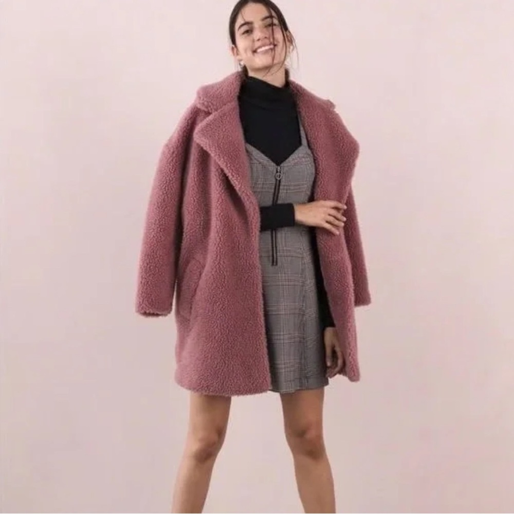 Abercrombie & Fitch Pink Teddy Jacket